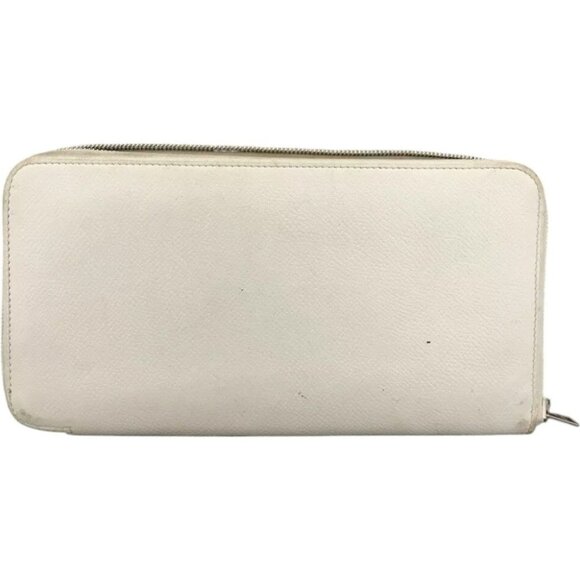 010206BH (L2) Hermes Wallet Long Azap Silk In Veau Epsom White Leather - Picture 2 of 9